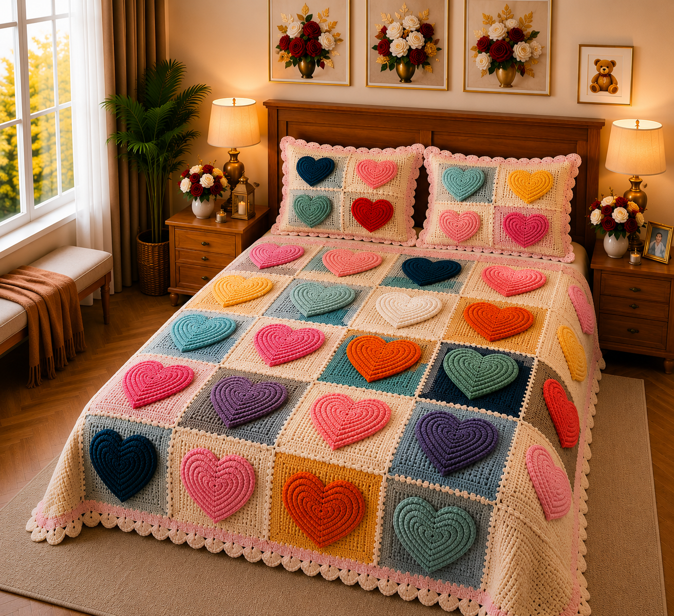 FAUX QUILTING EFFECTS DIGITAL PRINTS SUPERKING SIZE