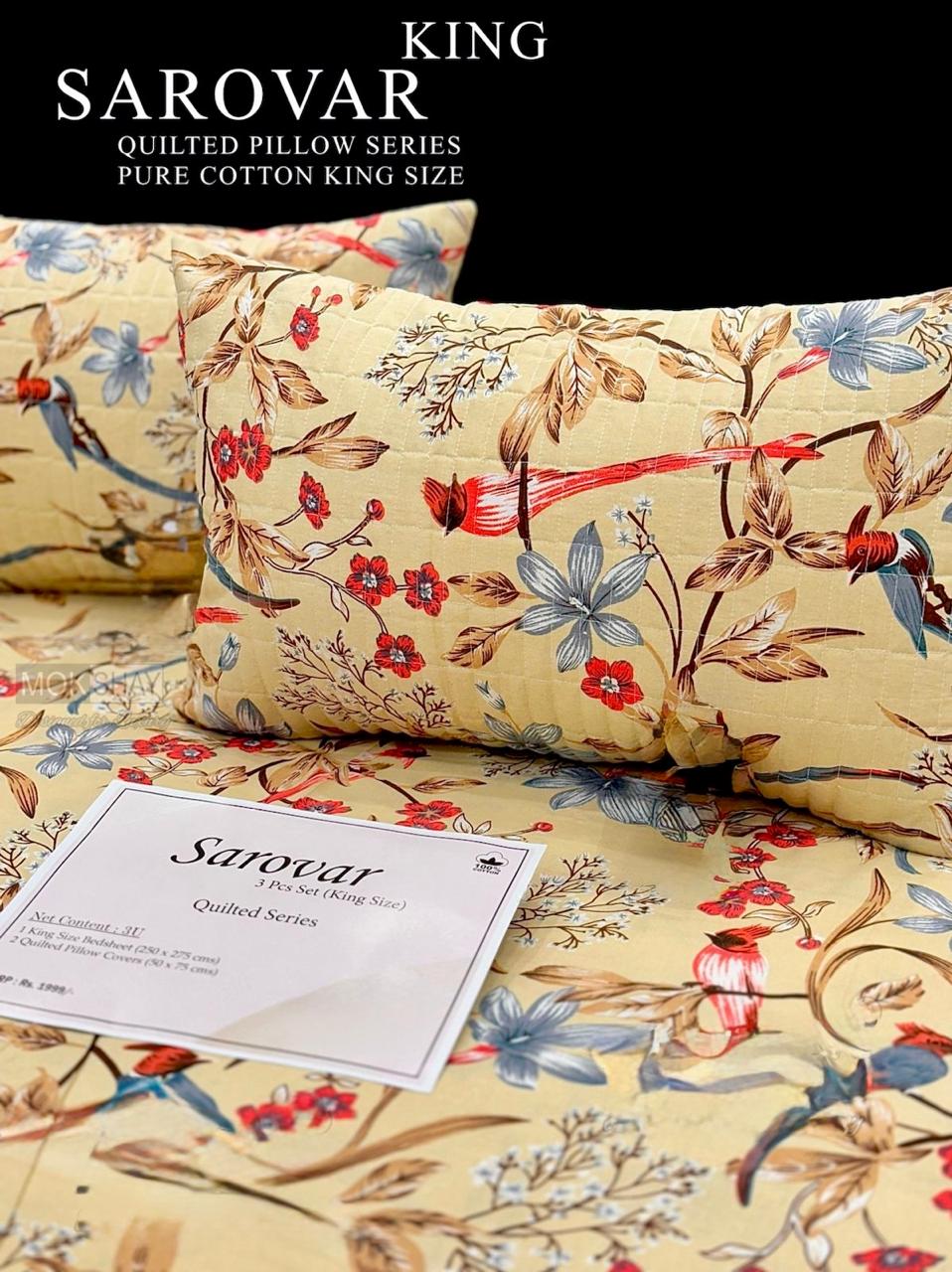 SAROVER KING SIZE QUILTED BEDSHEEET