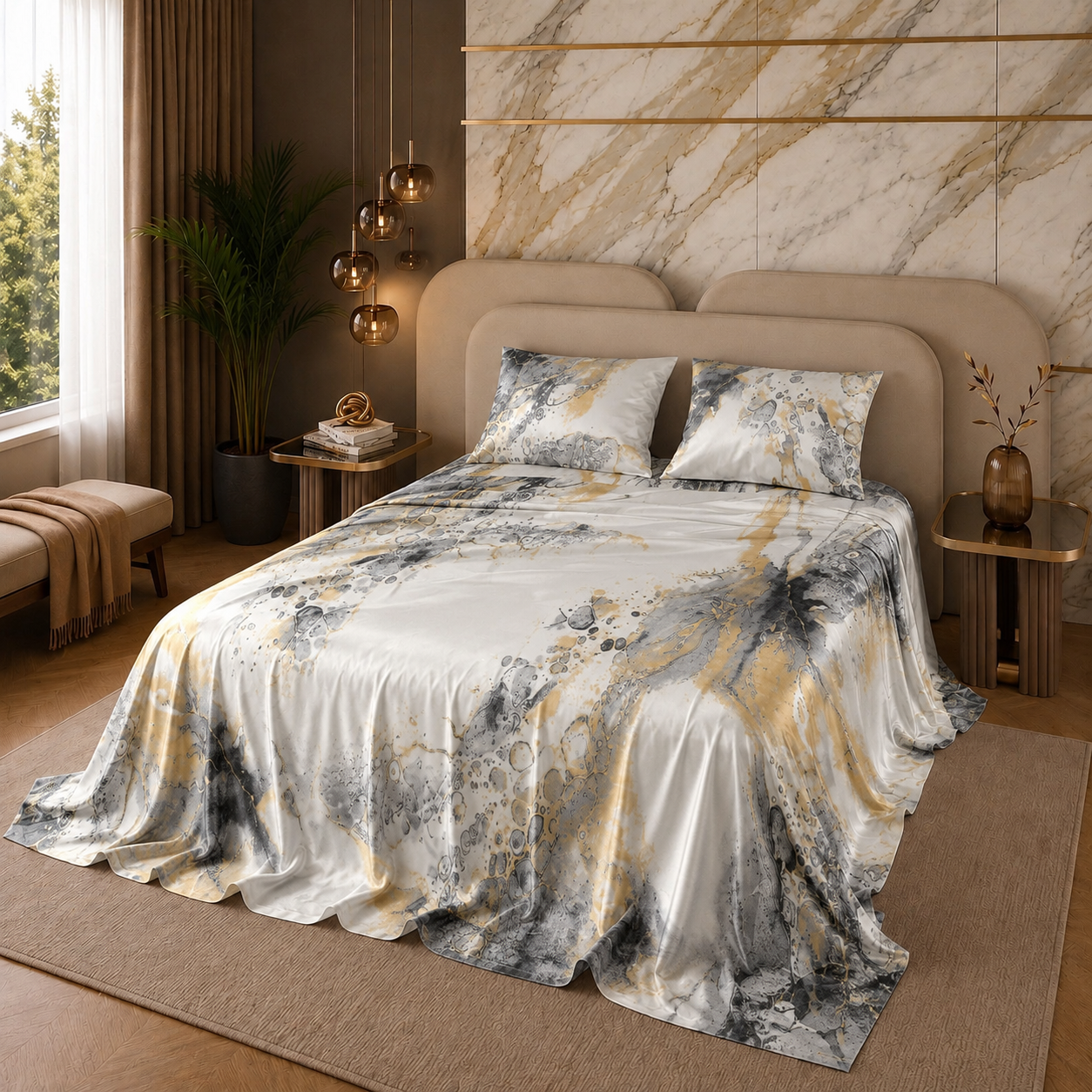MARBLE BEDSHEET SET