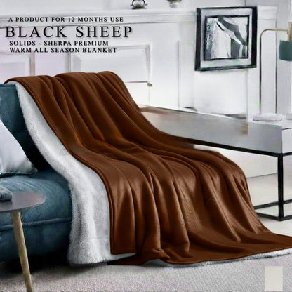 SOLID SHADES-SHERPA ALL SEASON SUPERWARM BLANKET