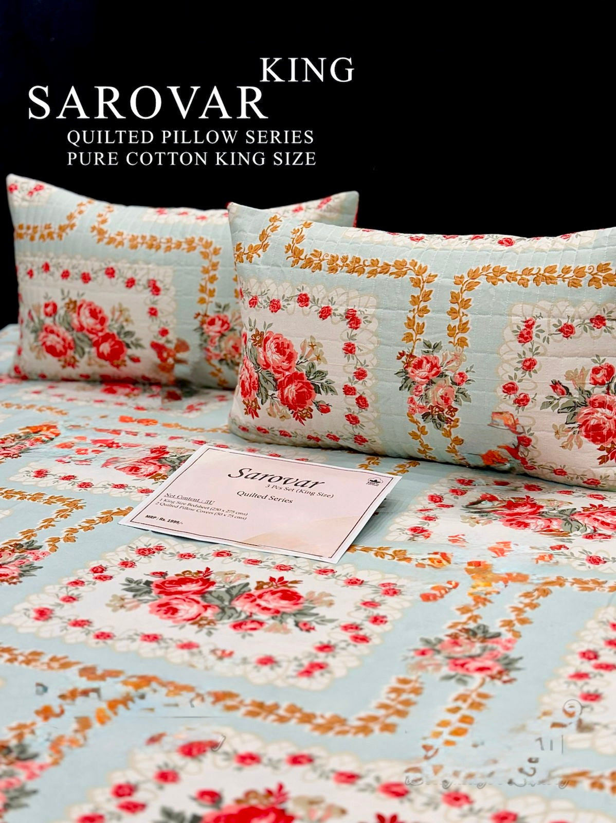 SAROVER KING SIZE QUILTED BEDSHEEET