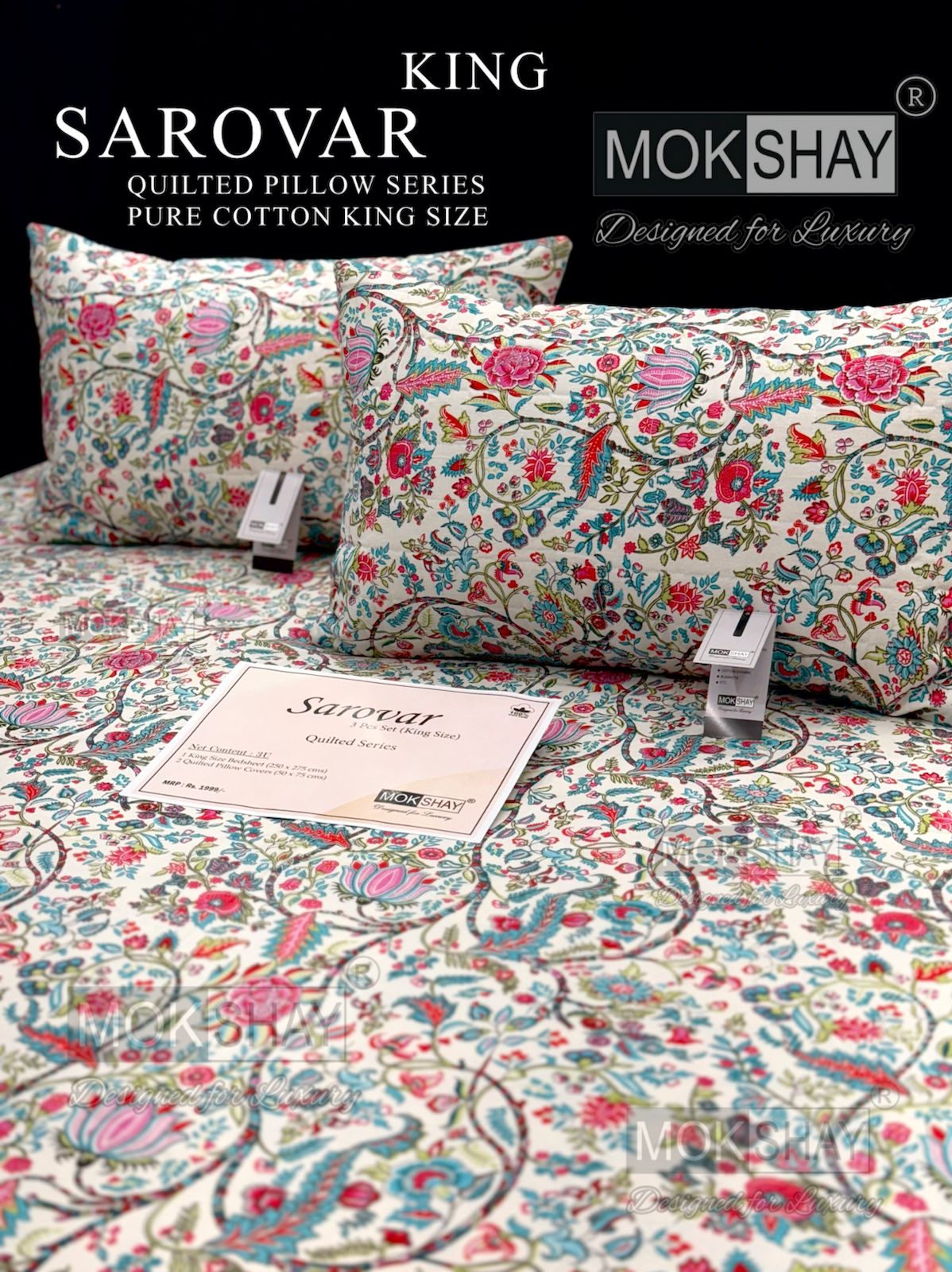 SAROVER KING SIZE QUILTED BEDSHEEET
