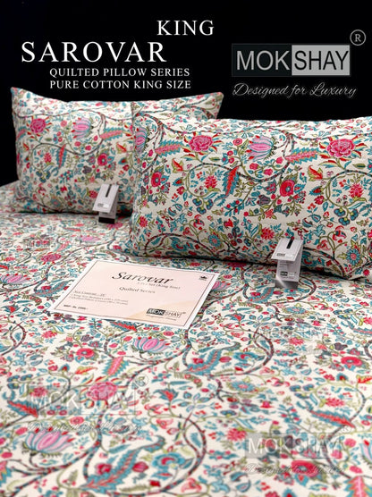SAROVER KING SIZE QUILTED BEDSHEEET