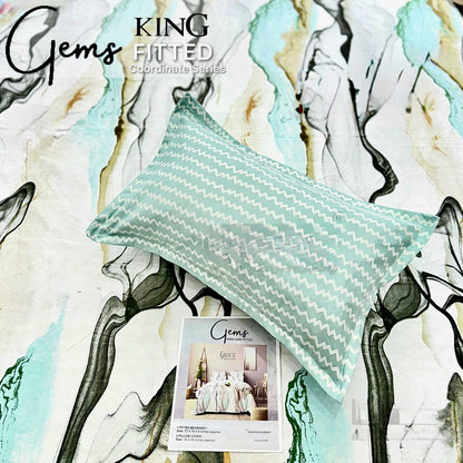 GEMS KING FITTED – 3PCS KING FITTED BEDSHEET SET (1+2)