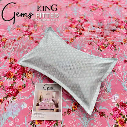 GEMS KING FITTED – 3PCS KING FITTED BEDSHEET SET (1+2)