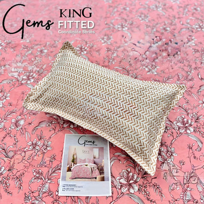 GEMS KING FITTED – 3PCS KING FITTED BEDSHEET SET (1+2)