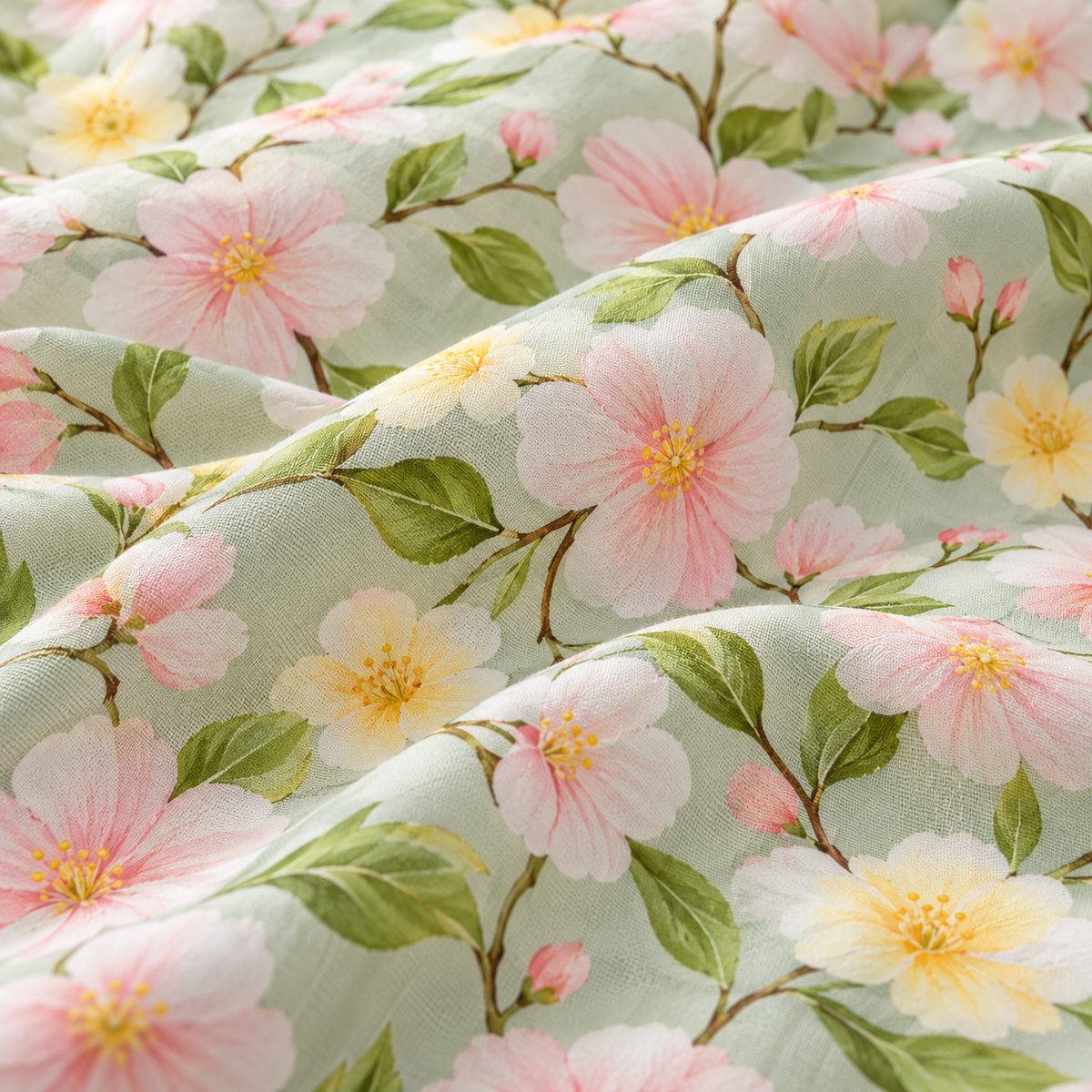 Multicolor Green - King - 7D Design Flat Bedsheet (78×72 inches)