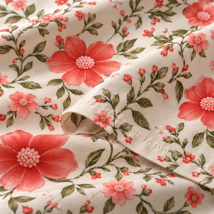Multicolor-Red Rose King - 7D Design Flat Bedsheet (78×72 inches)