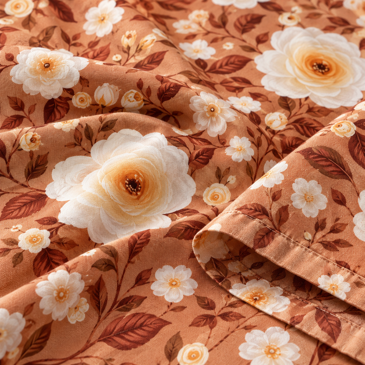 Multicolor Terracotta - King - 7D Design Flat Bedsheet (78×72 inches)