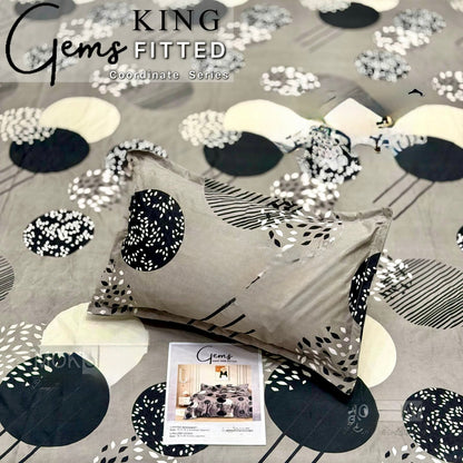 GEMS KING FITTED – 3PCS KING FITTED BEDSHEET SET (1+2)
