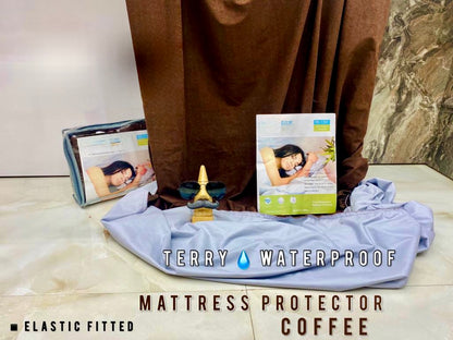 BLUSH COTTON TERRY WATERPROOF MATTRESS PROTECTOR