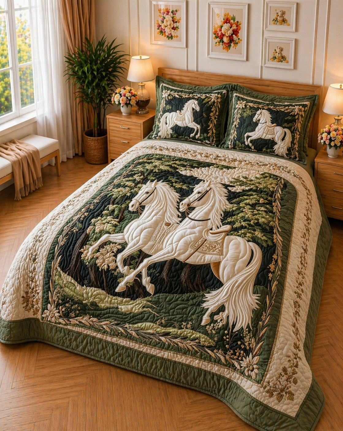 FAUX QUILTING EFFECTS DIGITAL PRINTS SUPERKING SIZE