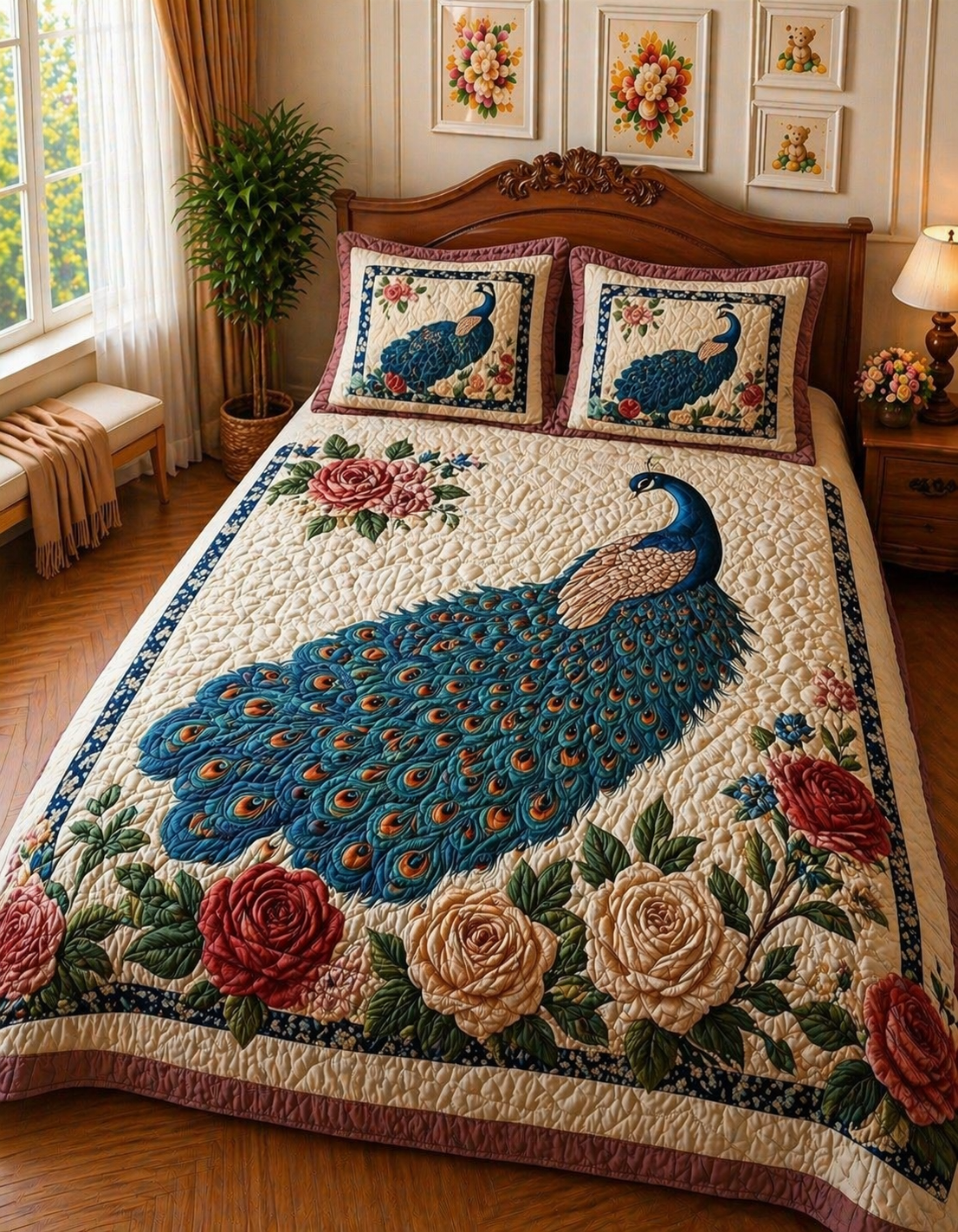 FAUX QUILTING EFFECTS DIGITAL PRINTS SUPERKING SIZE