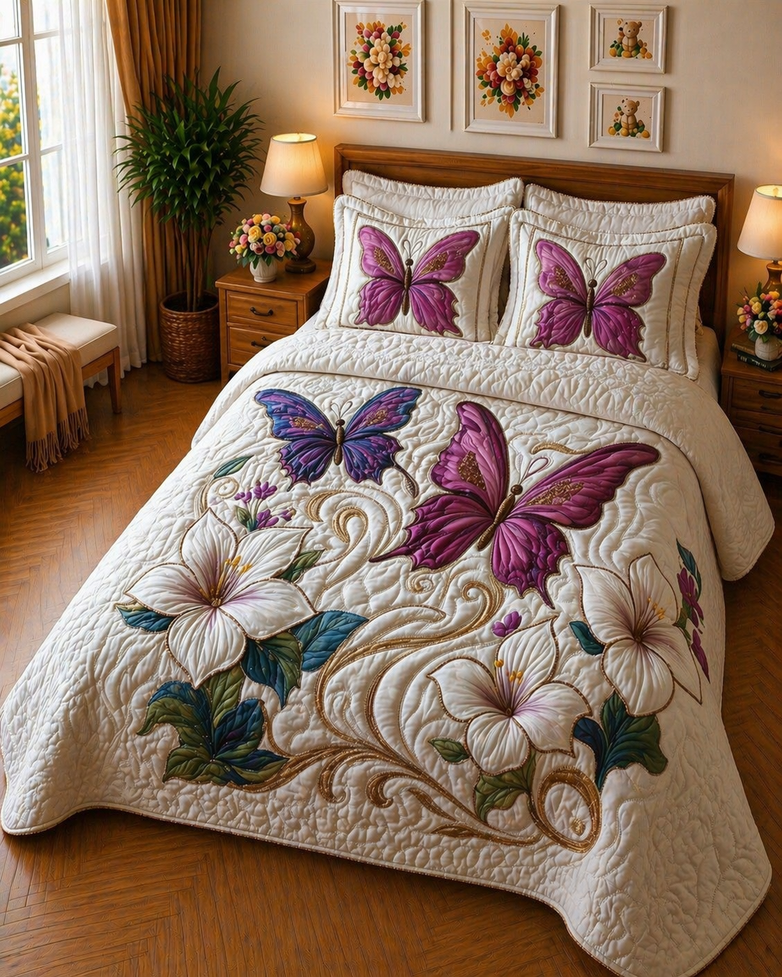 FAUX QUILTING EFFECTS DIGITAL PRINTS SUPERKING SIZE