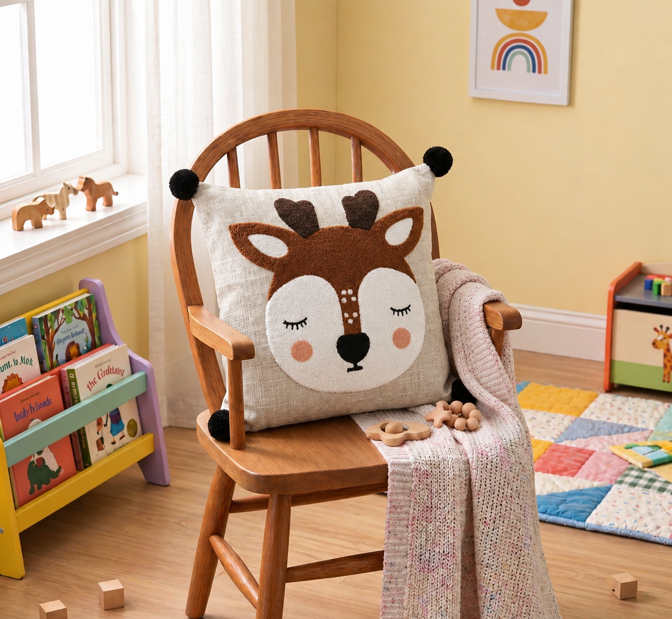 CUDDLE KIDS Hand Stitch Throw Cushion Covers