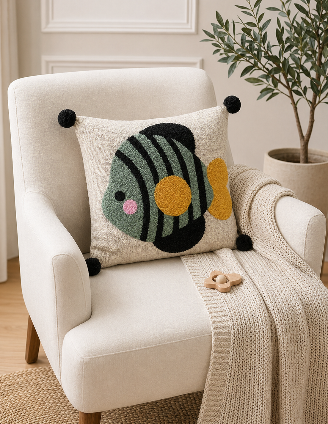 CUDDLE KIDS Hand Stitch Throw Cushion Covers