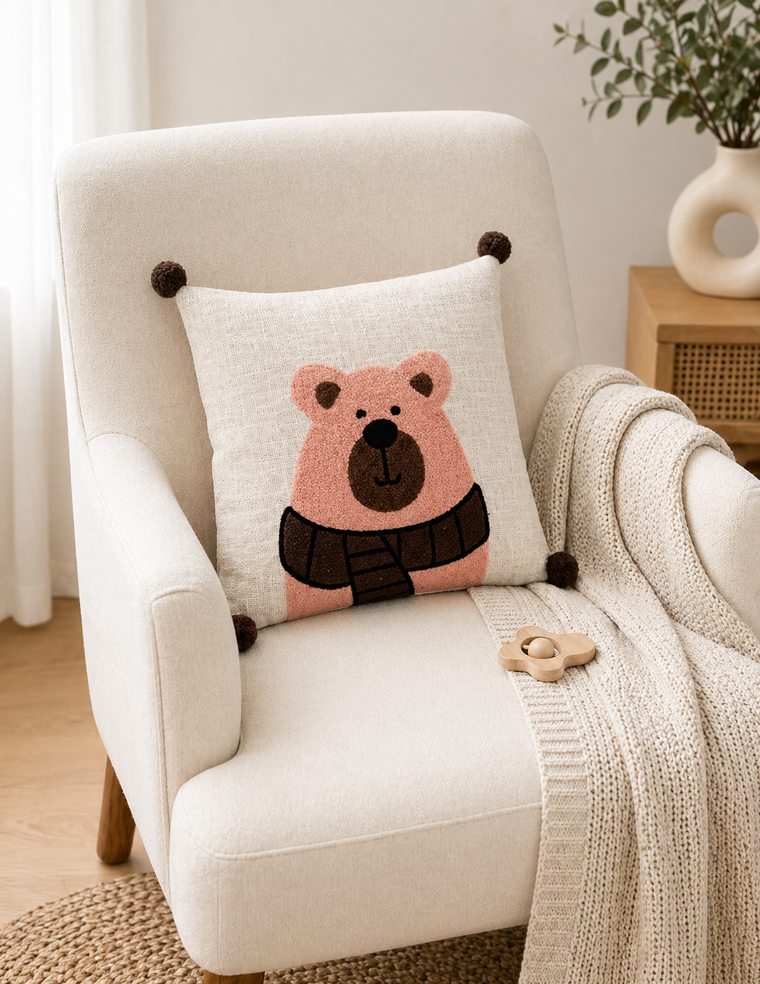 CUDDLE KIDS Hand Stitch Throw Cushion Covers