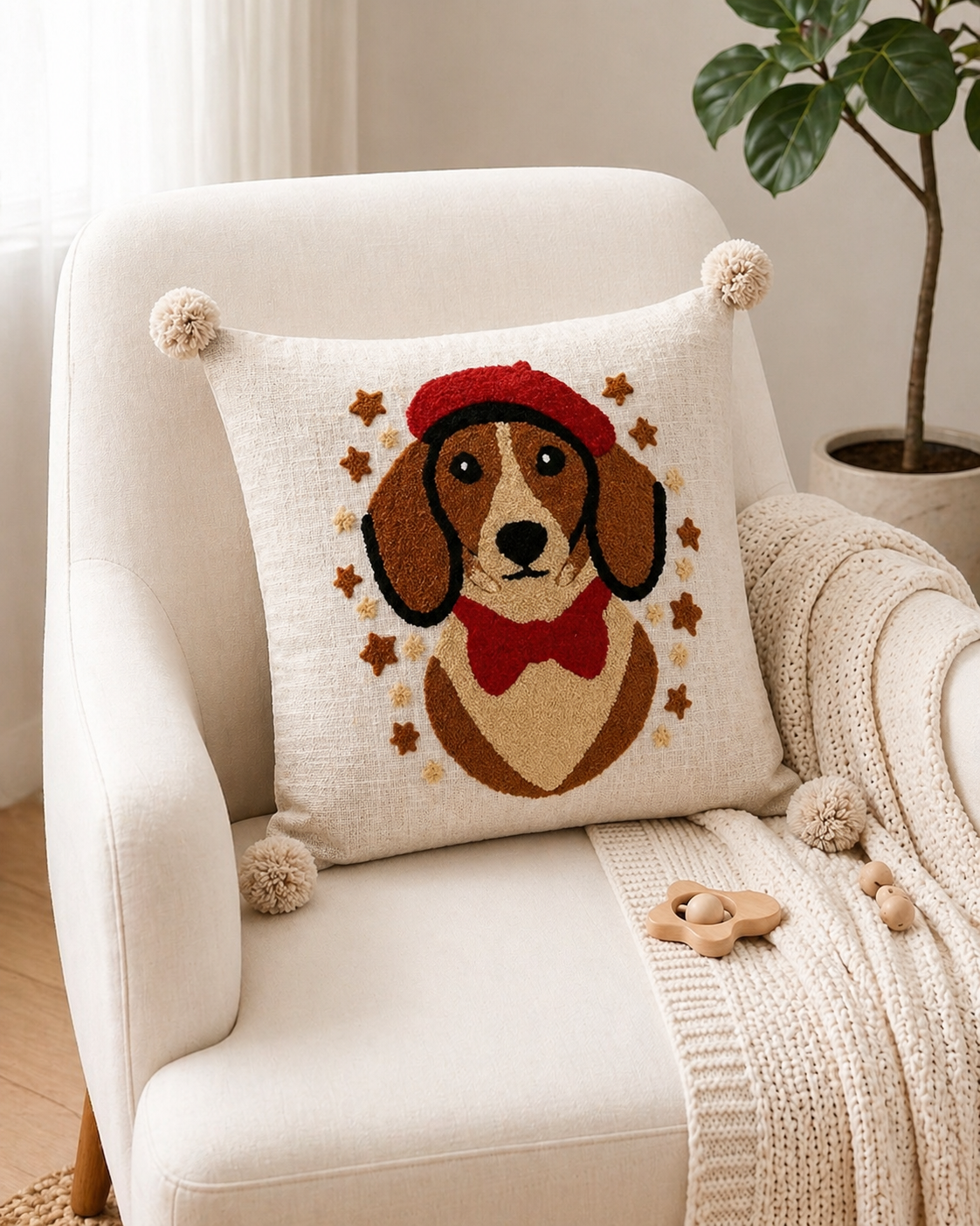 CUDDLE KIDS Hand Stitch Throw Cushion Covers