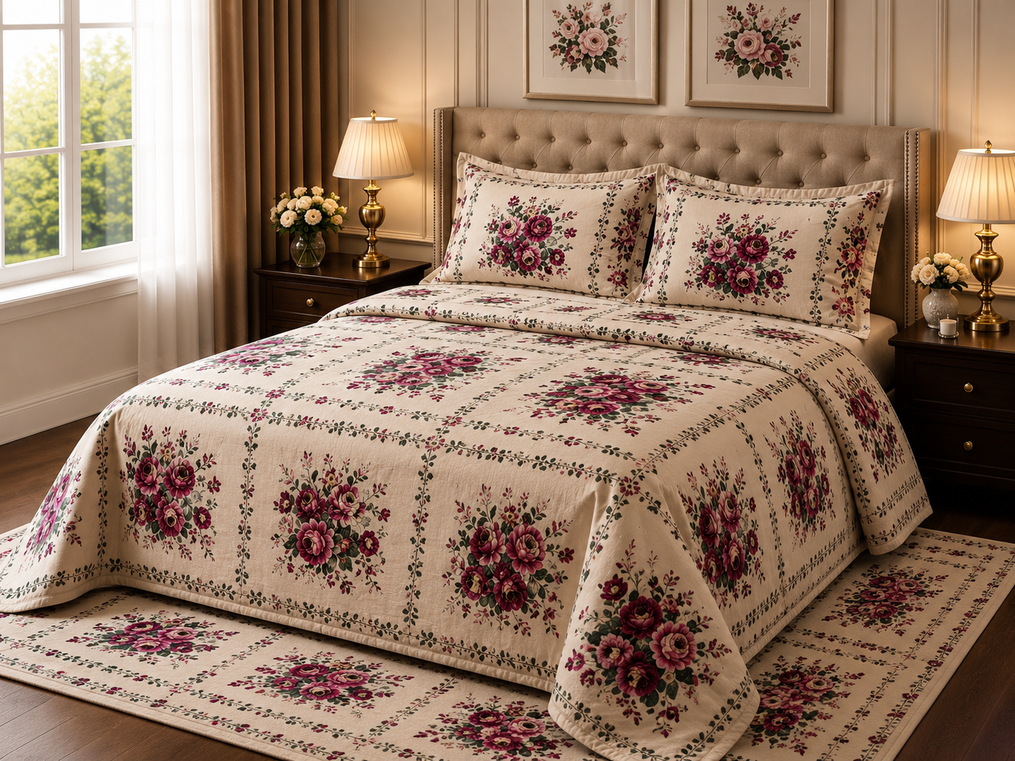 ANOKHI KING SIZE BEDSHEET (1+2)