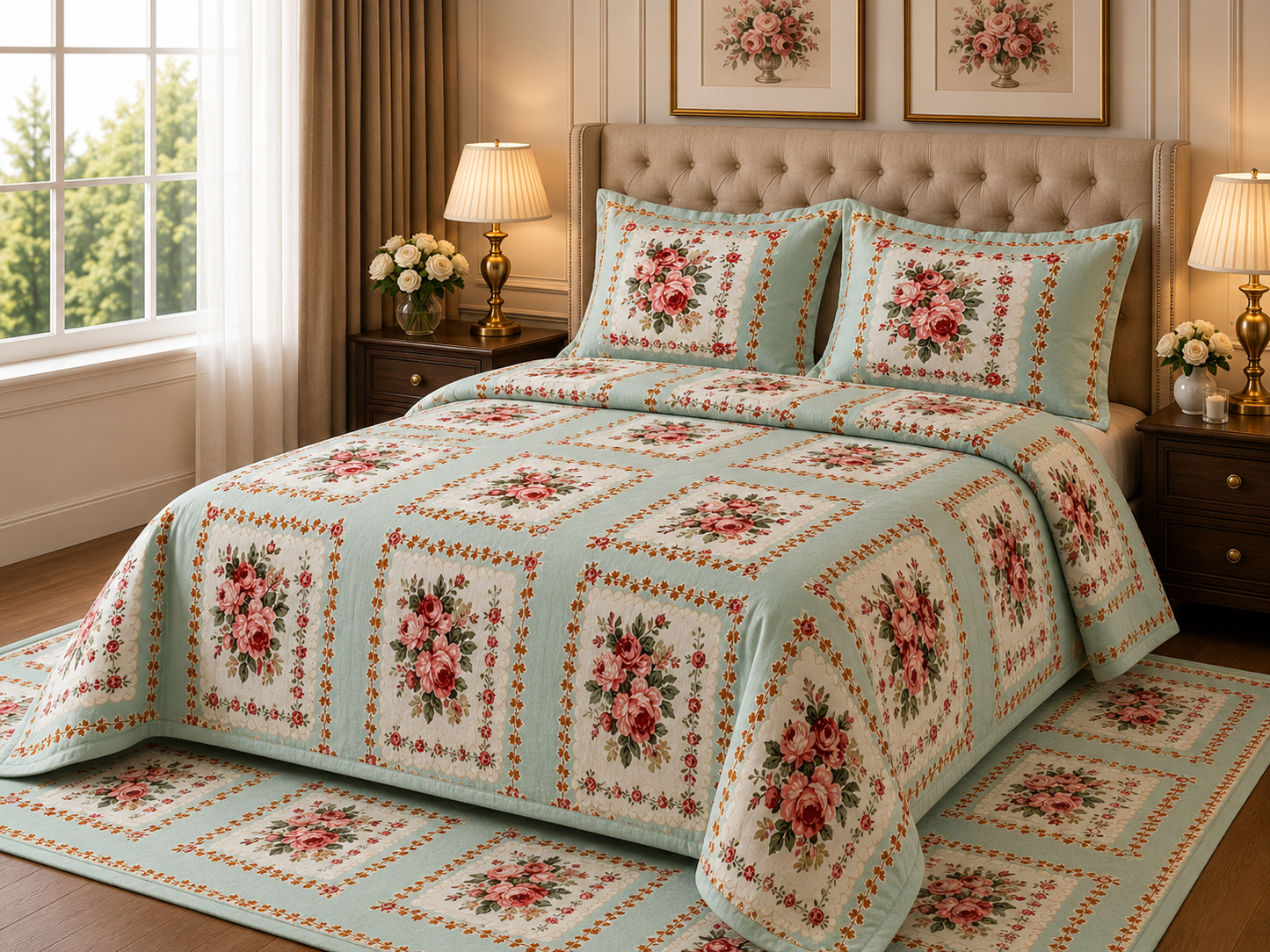 ANOKHI KING SIZE BEDSHEET (1+2)
