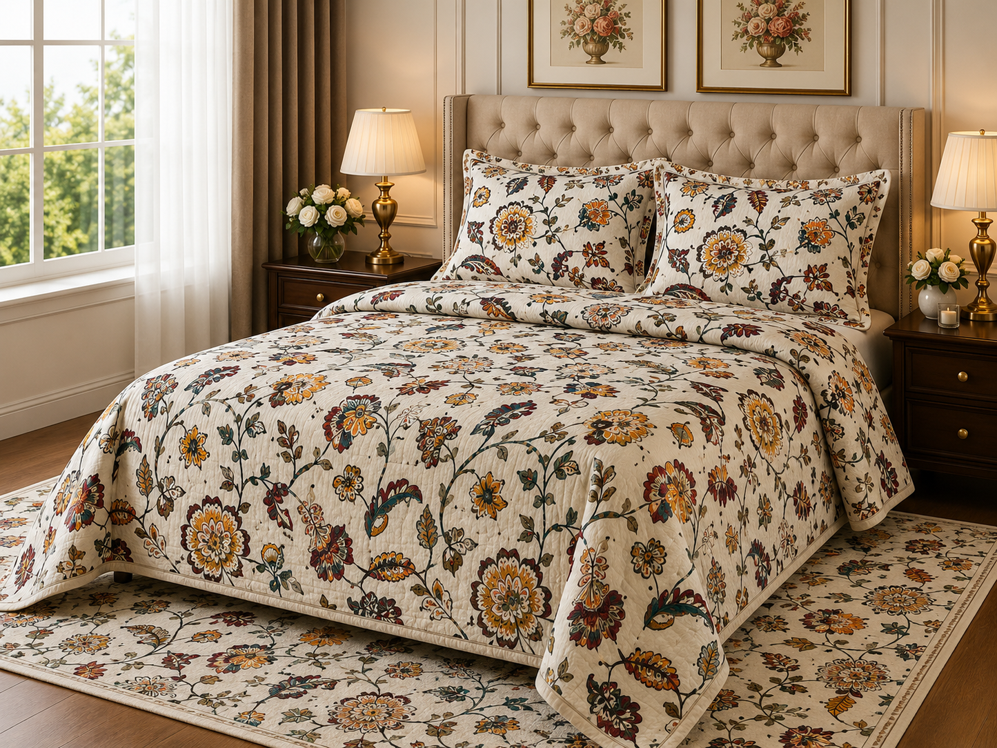 ANOKHI KING SIZE BEDSHEET (1+2)