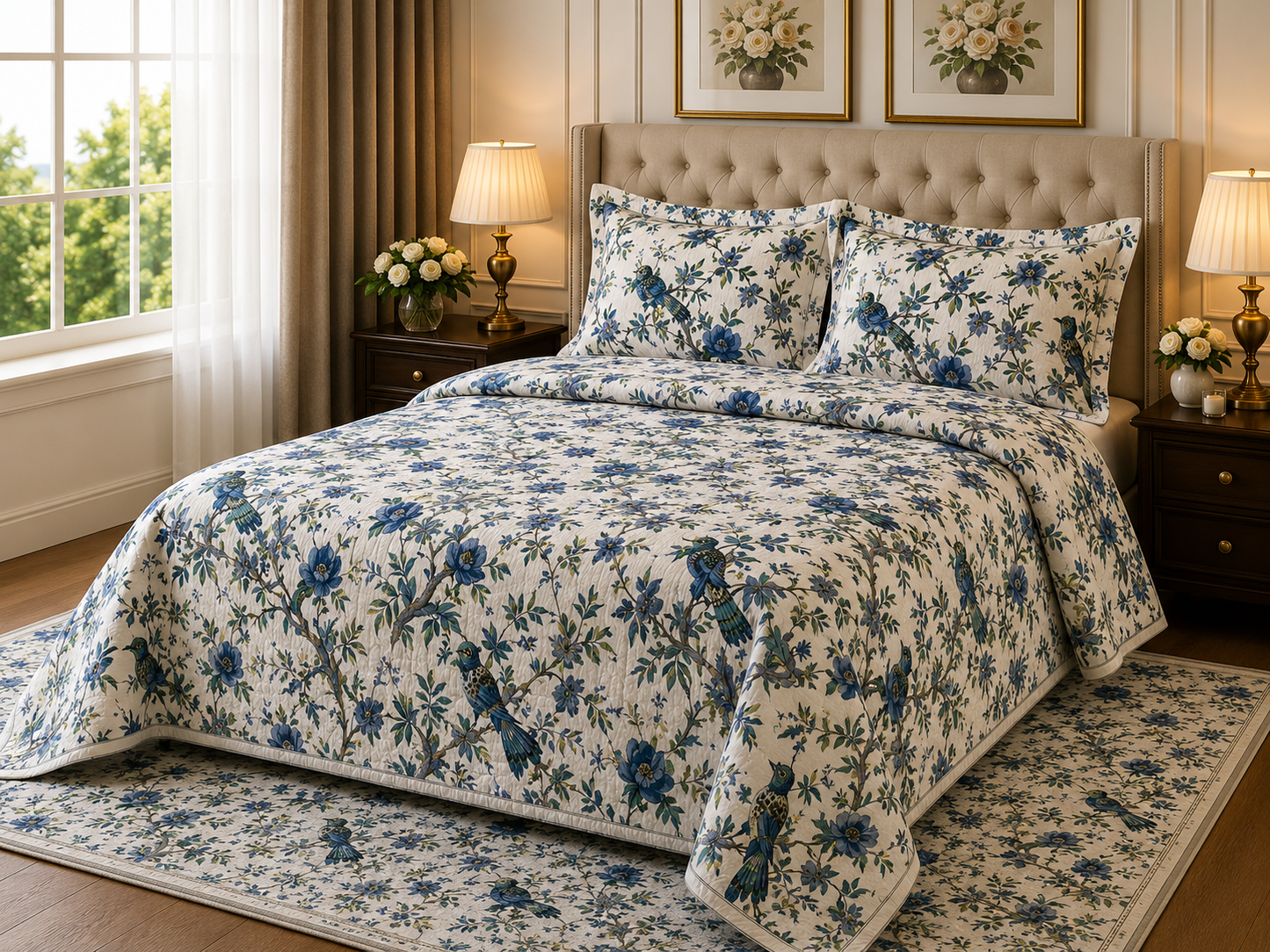 ANOKHI KING SIZE BEDSHEET (1+2)