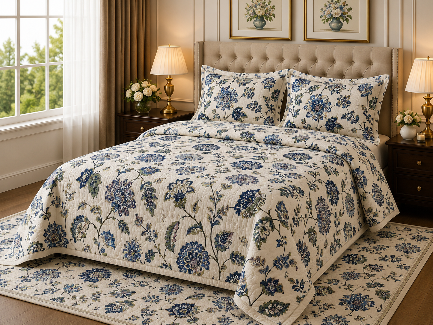 ANOKHI KING SIZE BEDSHEET (1+2)