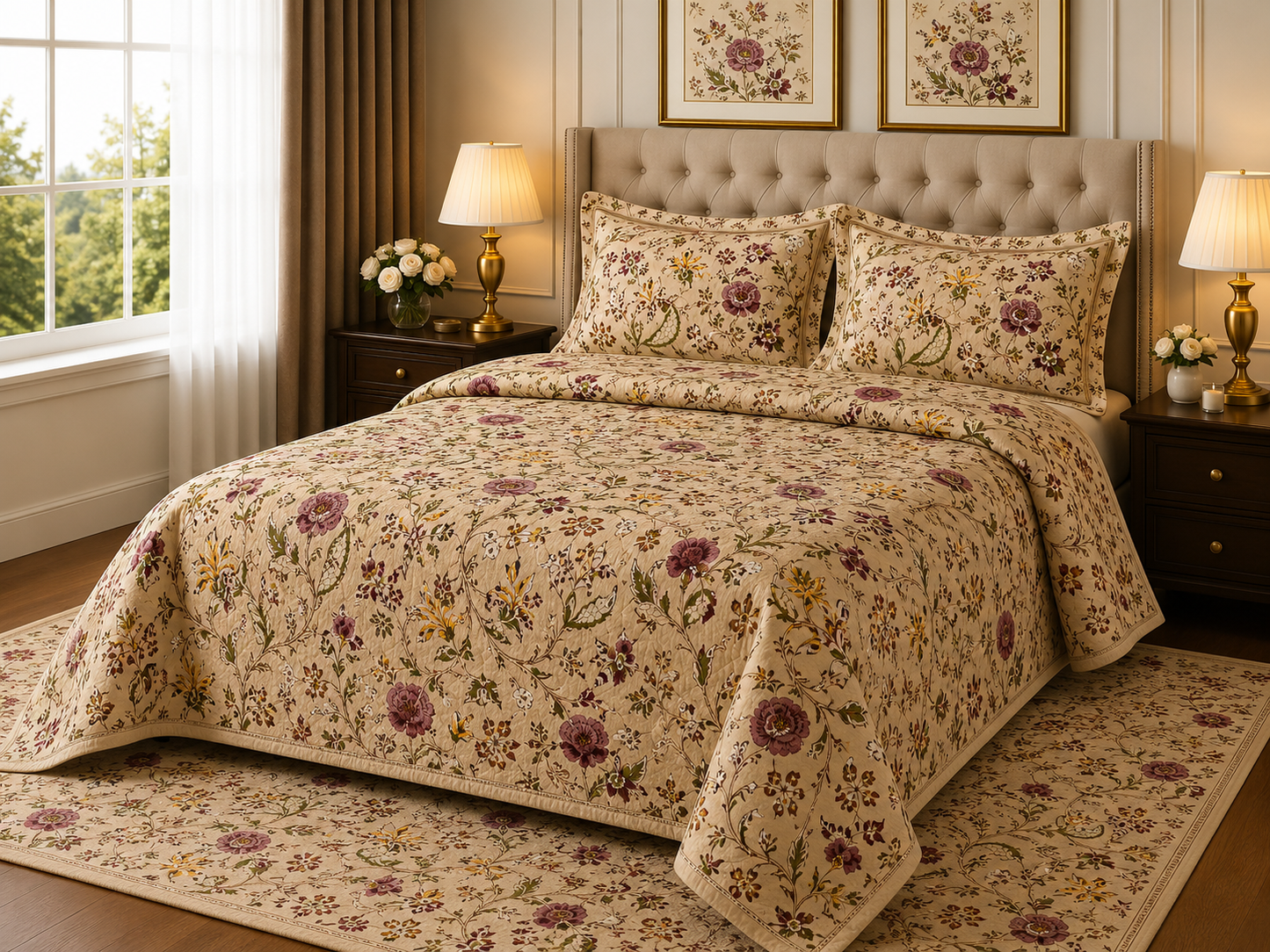 ANOKHI KING SIZE BEDSHEET (1+2)