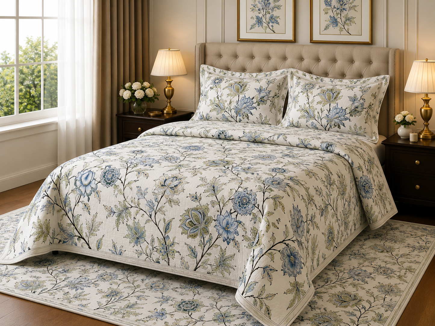 ANOKHI KING SIZE BEDSHEET (1+2)