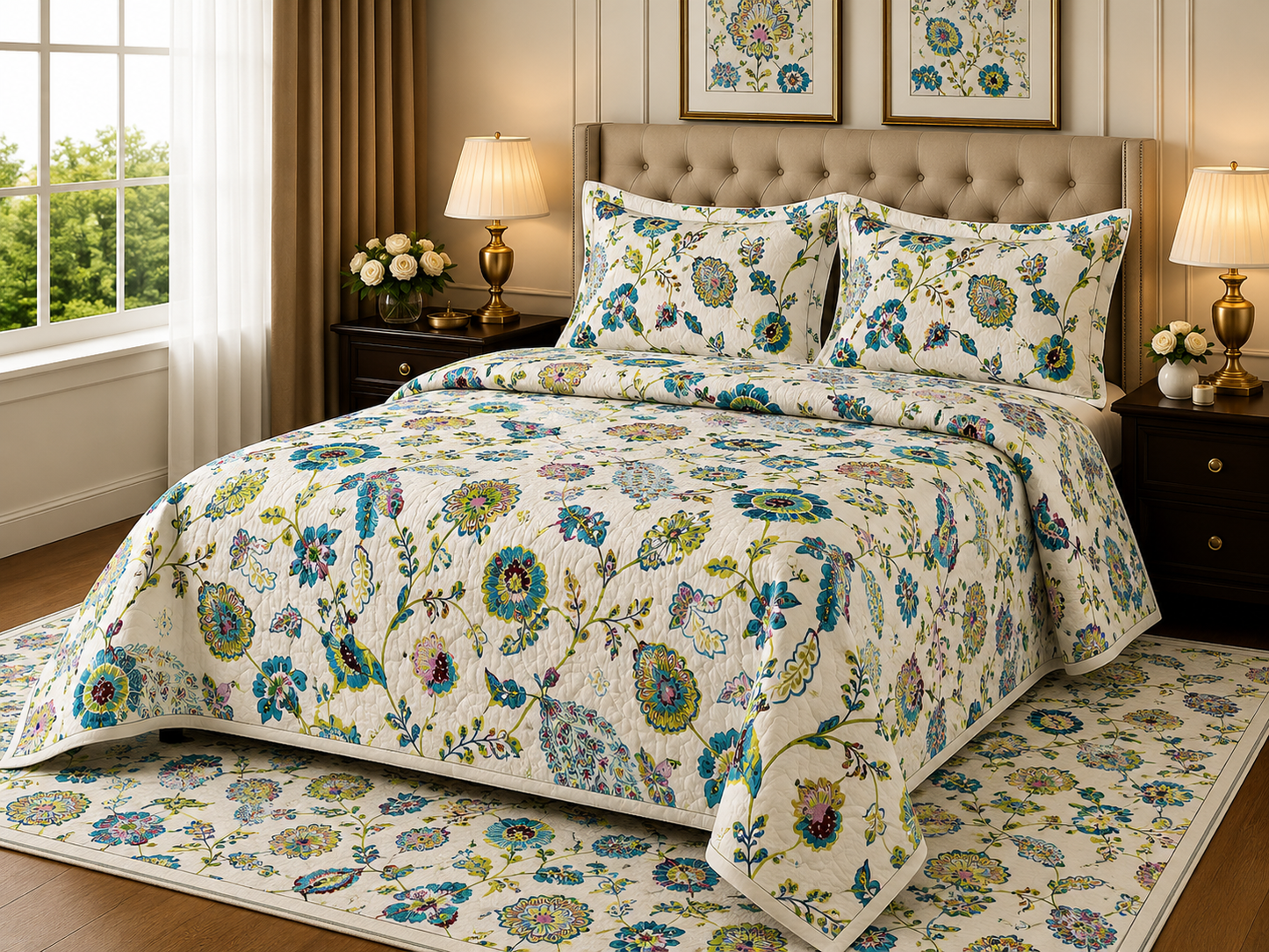 ANOKHI KING SIZE BEDSHEET (1+2)