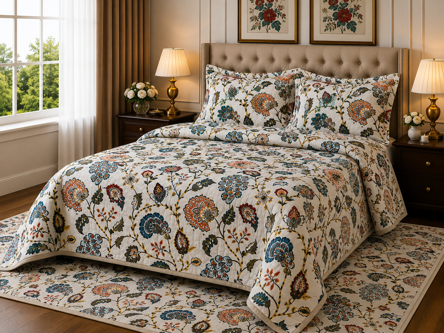 ANOKHI KING SIZE BEDSHEET (1+2)