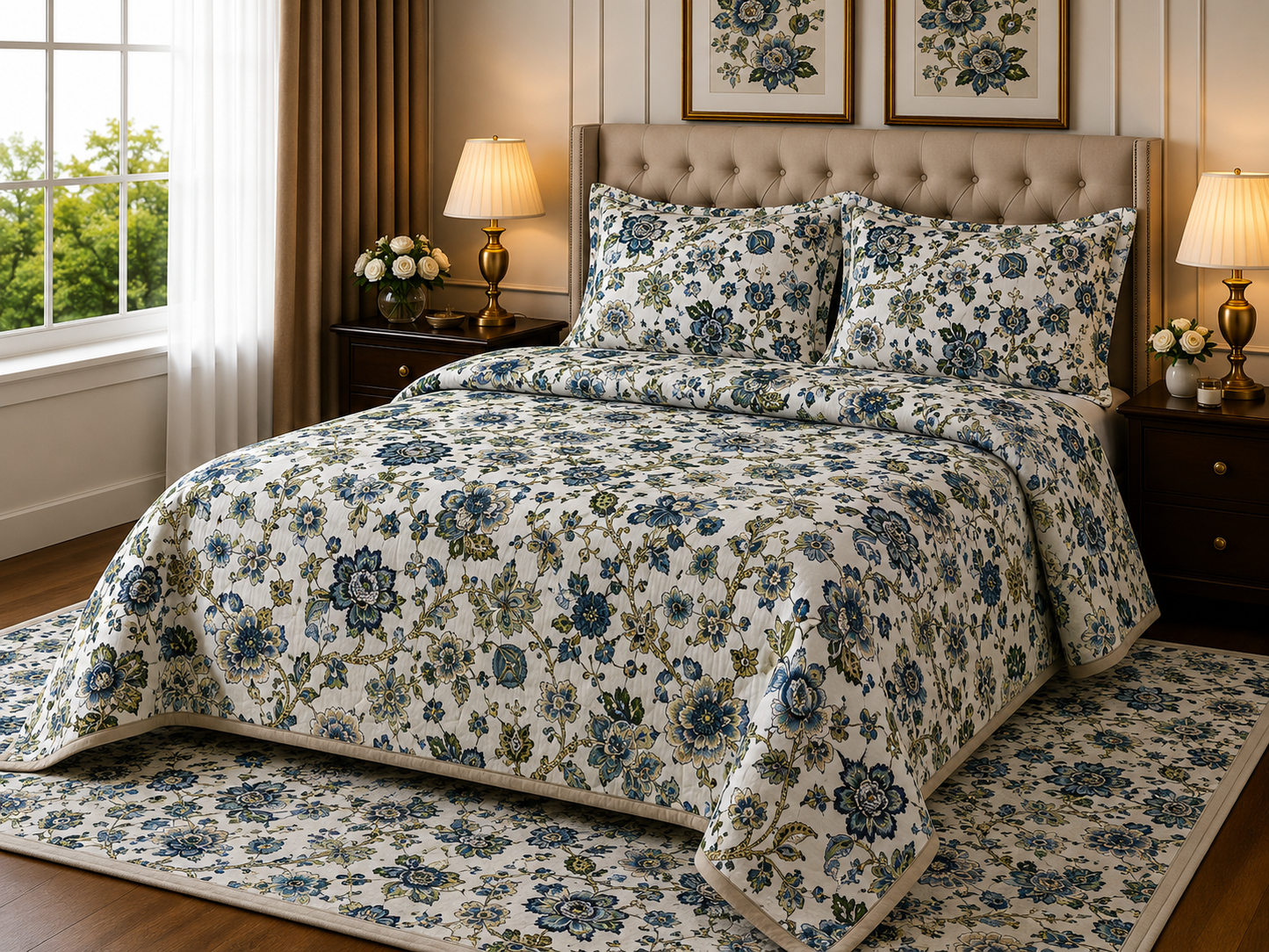 ANOKHI KING SIZE BEDSHEET (1+2)