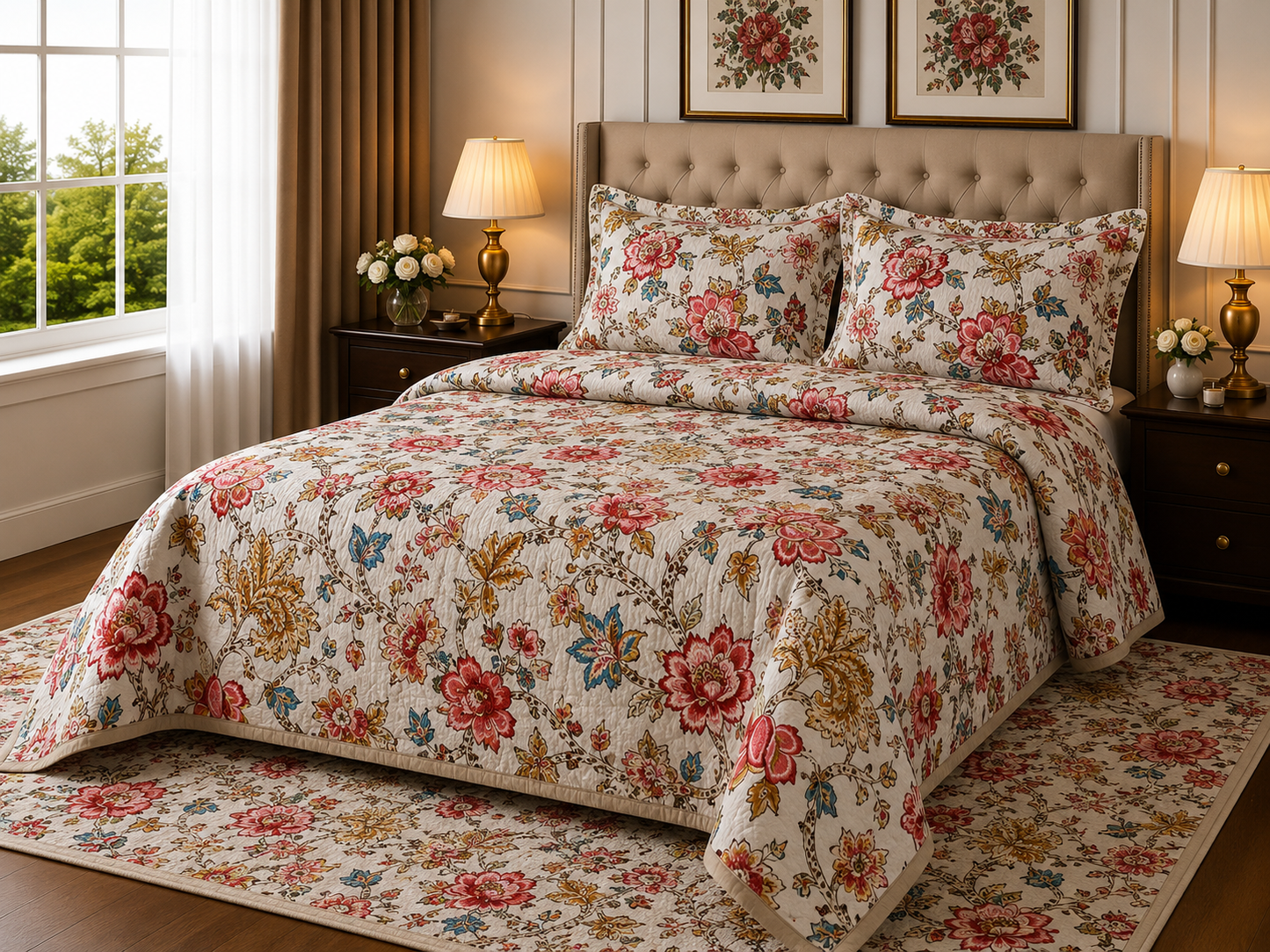 ANOKHI KING SIZE BEDSHEET (1+2)