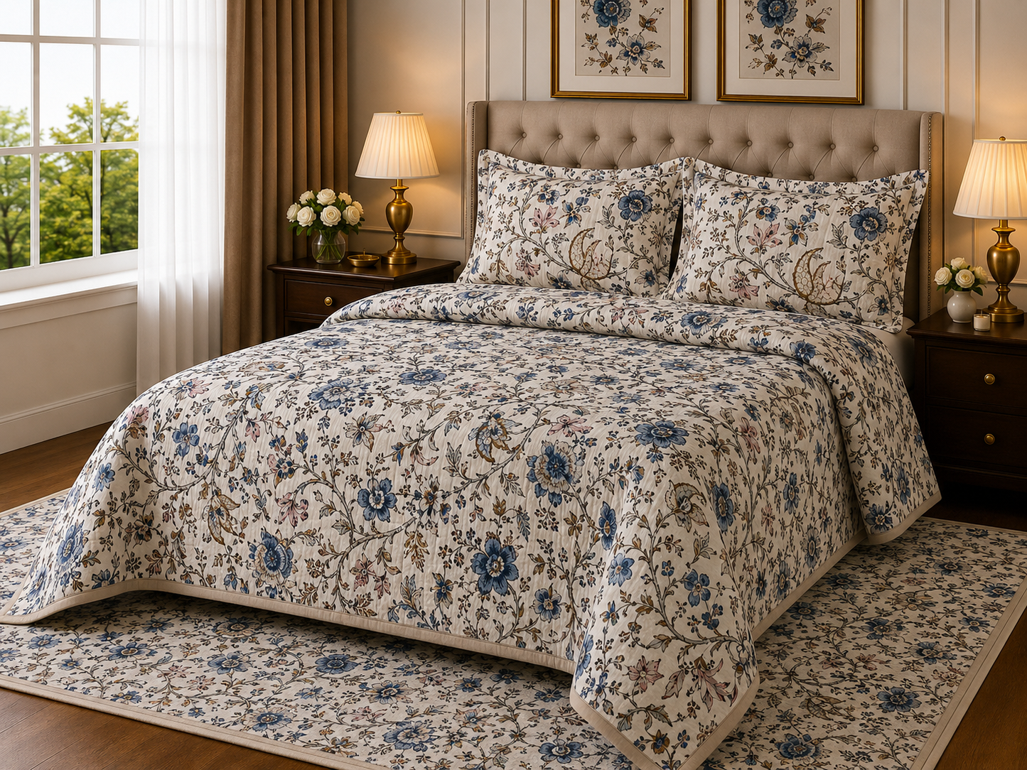 ANOKHI KING SIZE BEDSHEET (1+2)