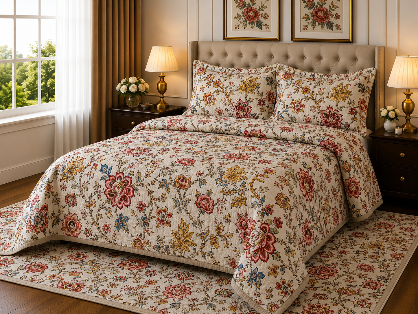 ANOKHI KING SIZE BEDSHEET (1+2)