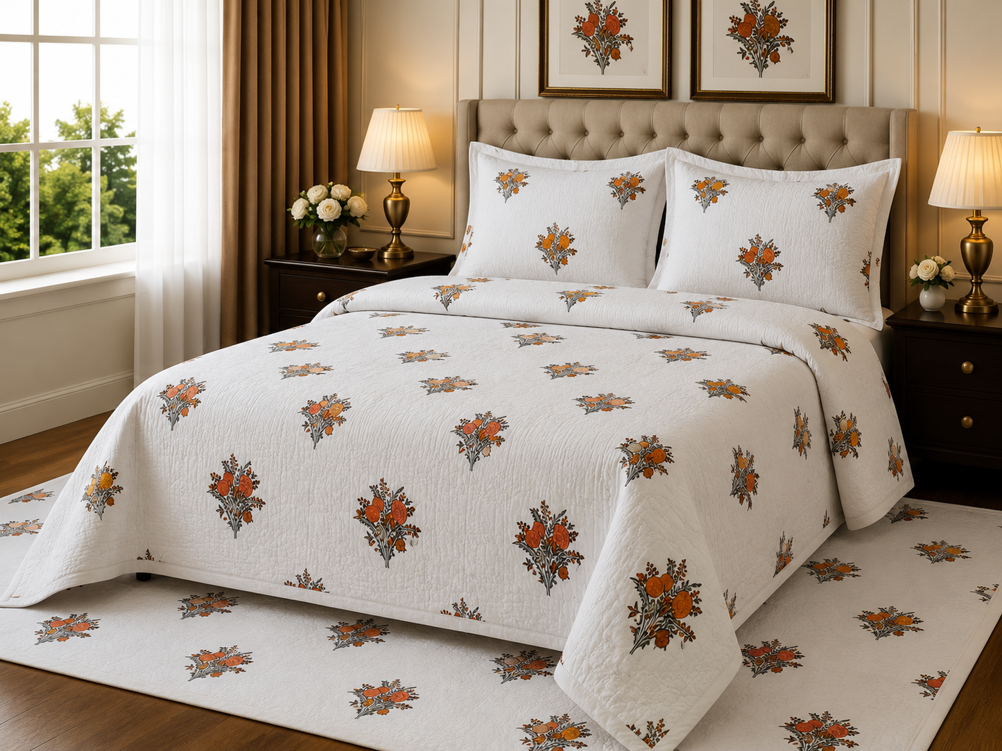 ANOKHI KING SIZE BEDSHEET (1+2)