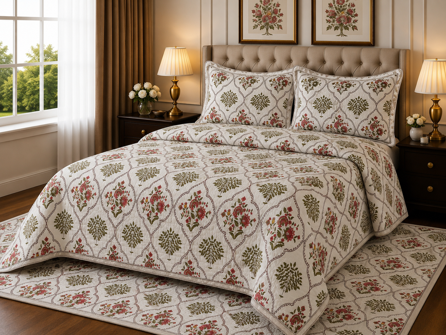 ANOKHI KING SIZE BEDSHEET (1+2)