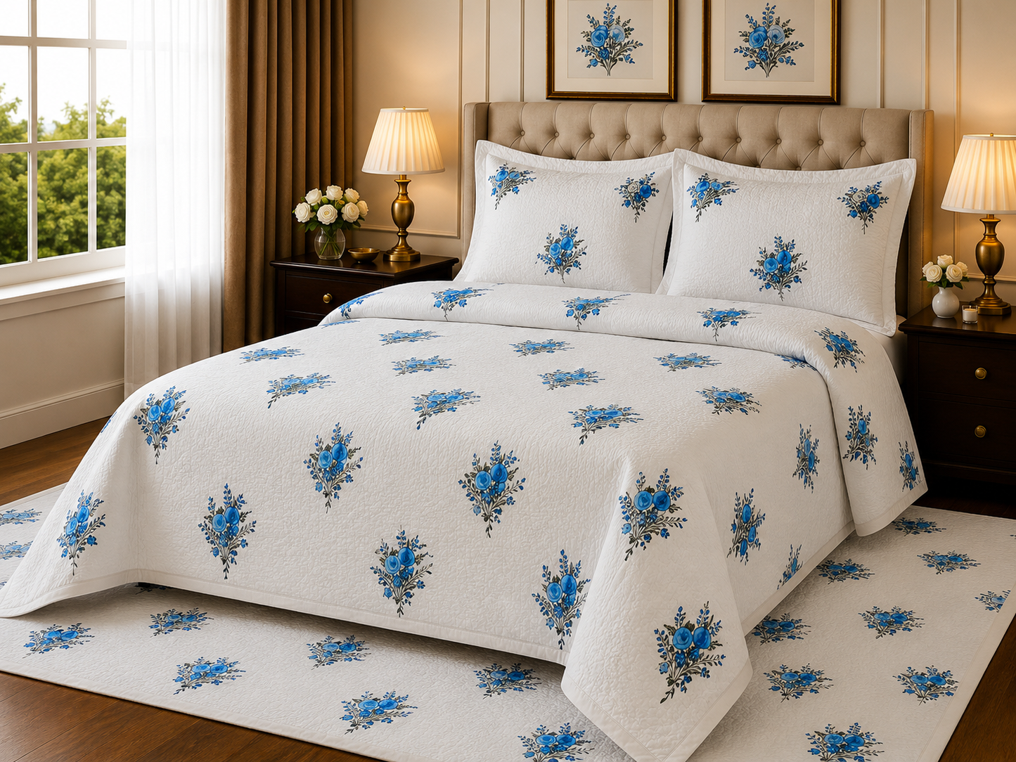 ANOKHI KING SIZE BEDSHEET (1+2)