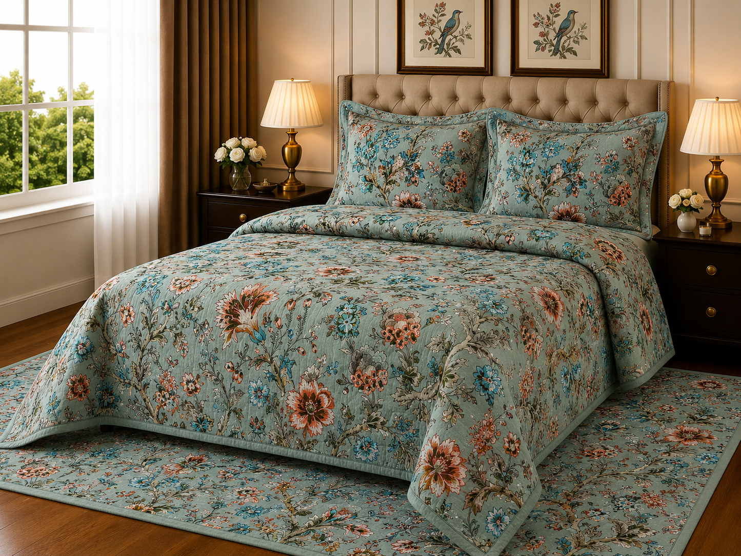 ANOKHI KING SIZE BEDSHEET (1+2)