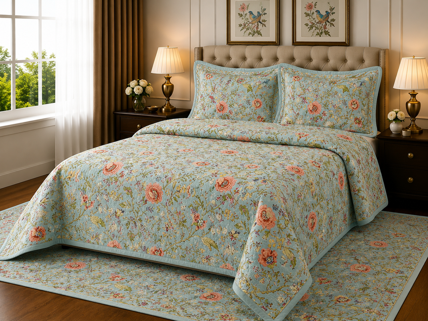 ANOKHI KING SIZE BEDSHEET (1+2)