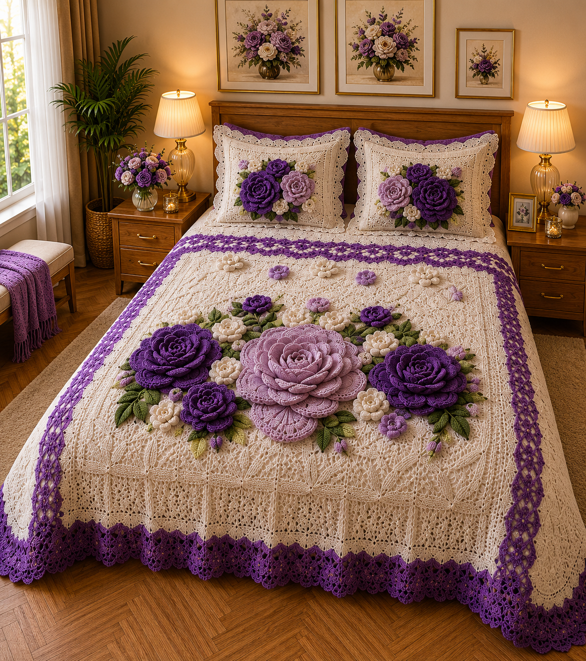 FAUX QUILTING EFFECTS DIGITAL PRINTS SUPERKING SIZE