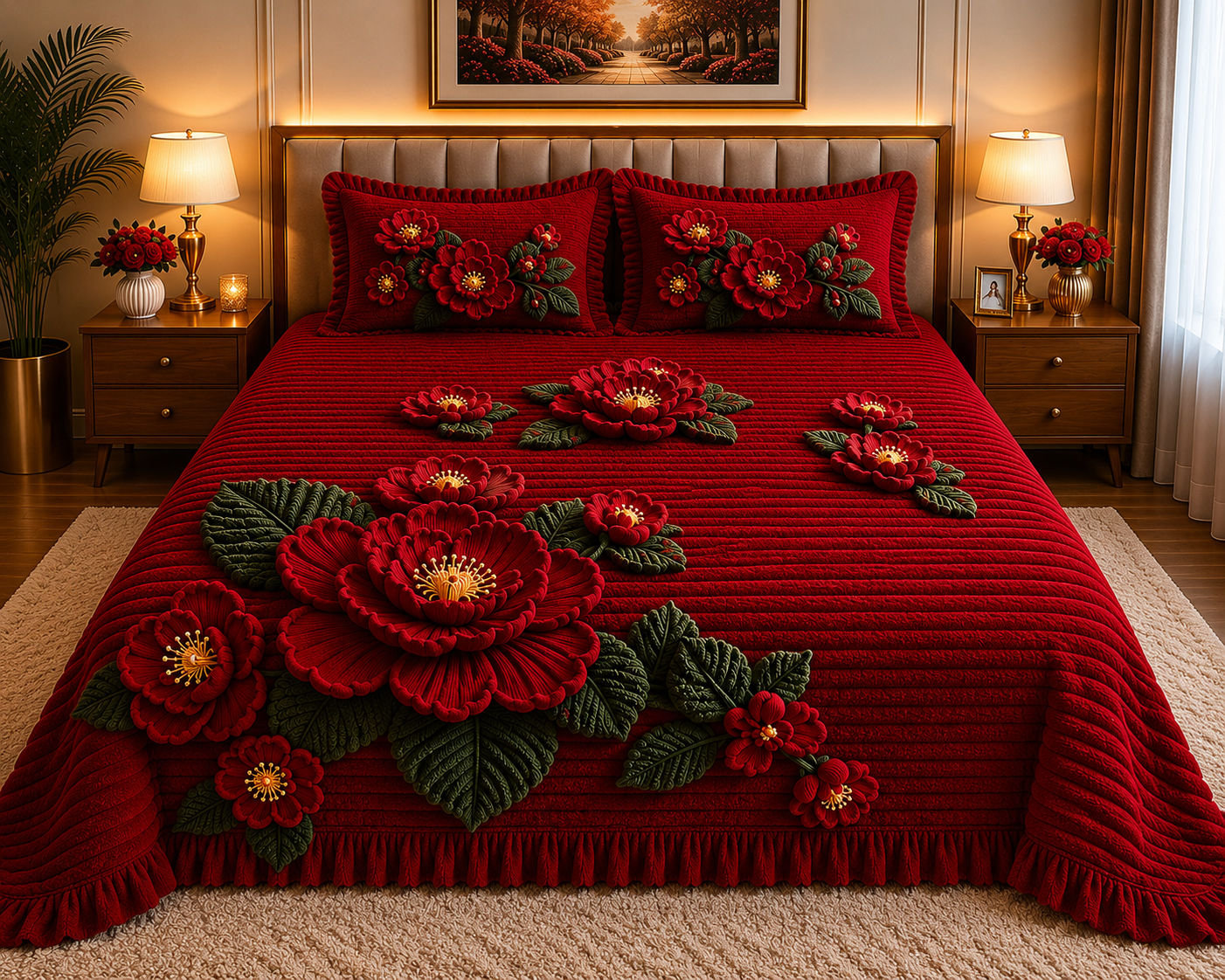 FAUX QUILTING EFFECTS DIGITAL PRINTS SUPERKING SIZE