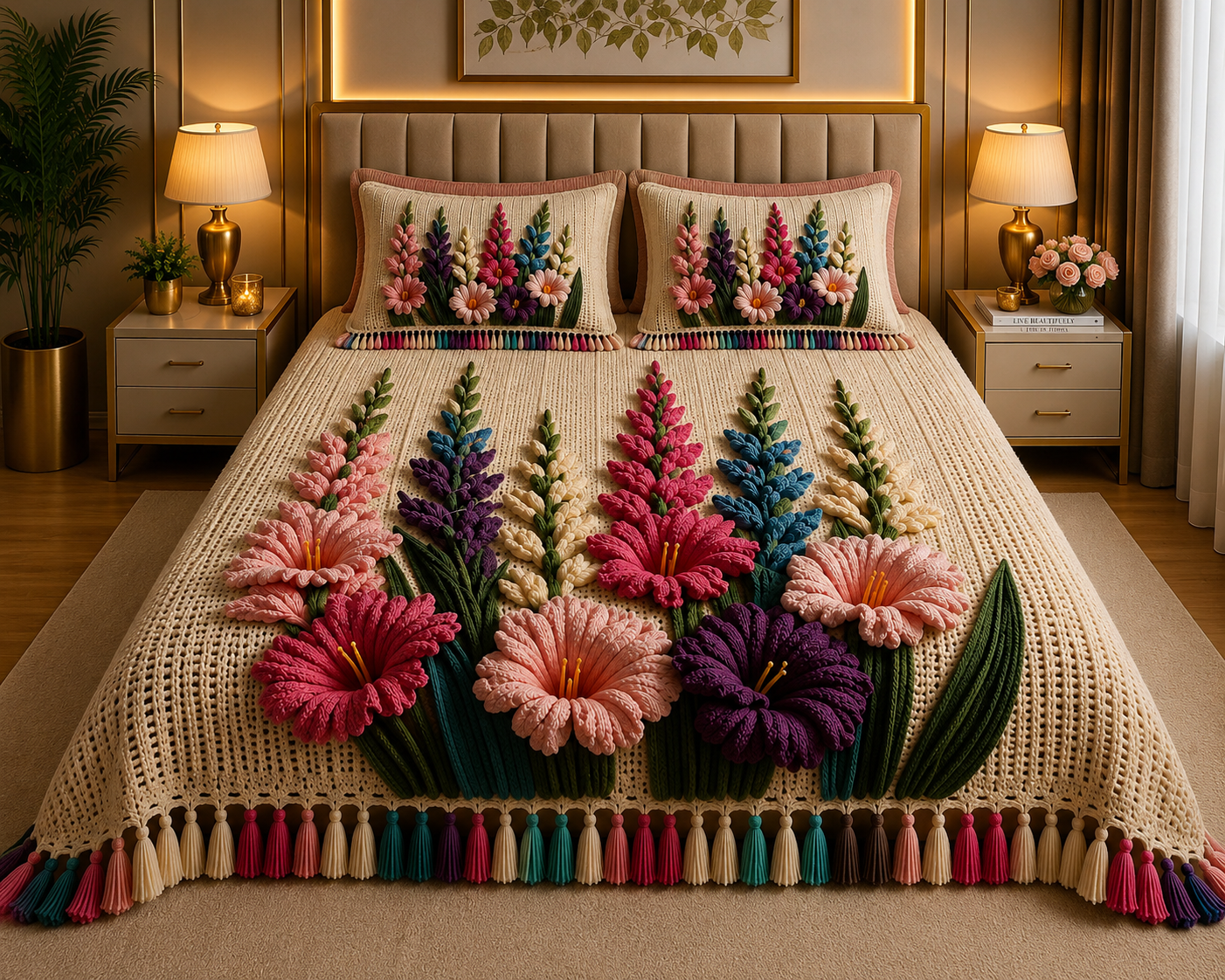 FAUX QUILTING EFFECTS DIGITAL PRINTS SUPERKING SIZE