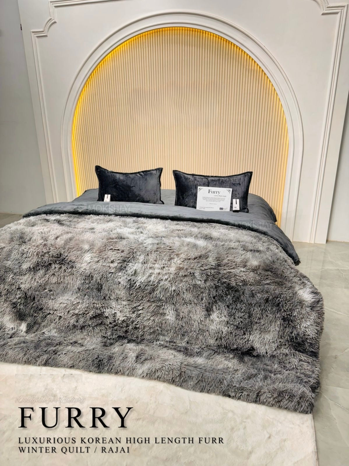 KOREAN FURR DOUBLE BED QUILT