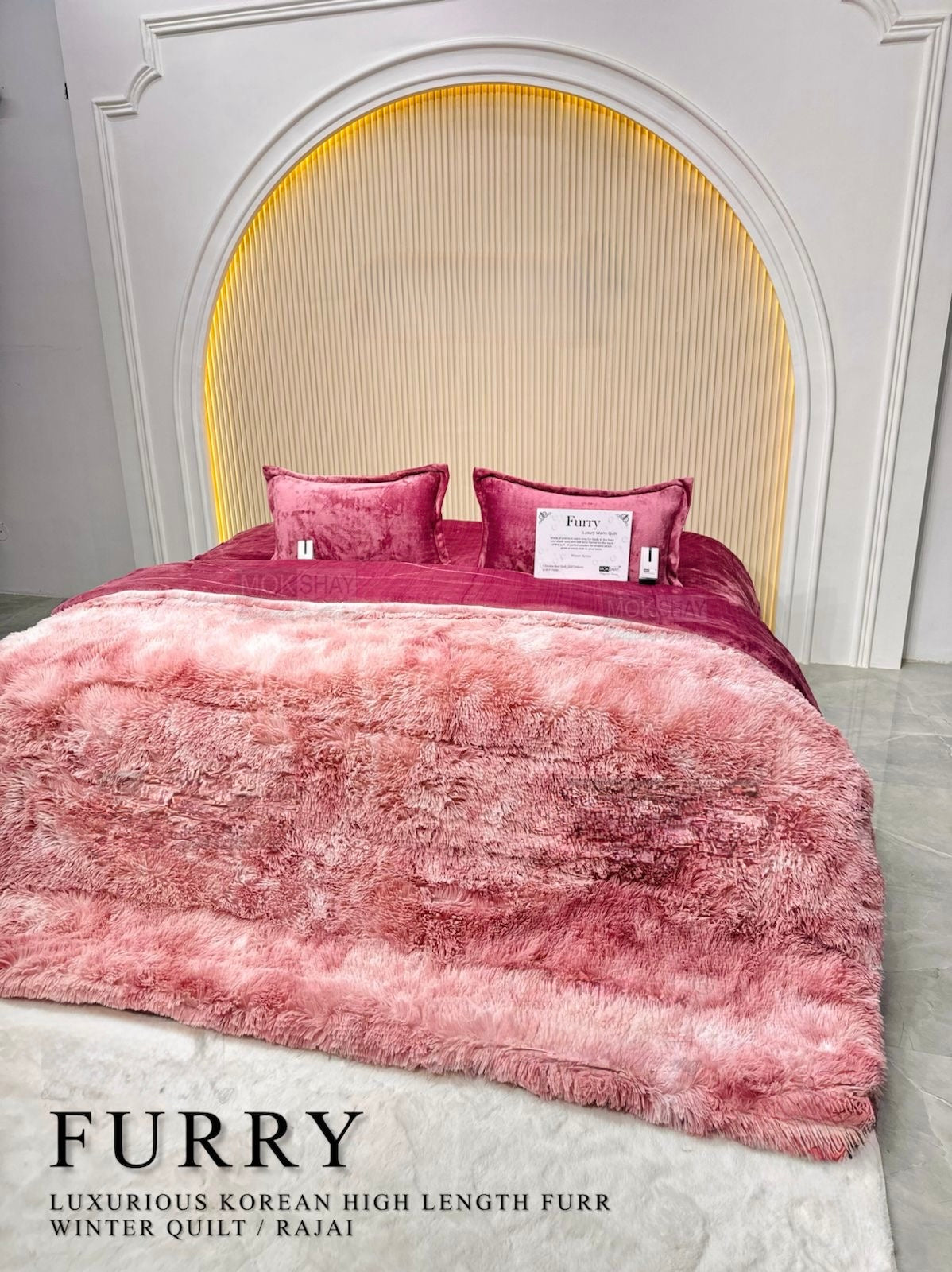 KOREAN FURR DOUBLE BED QUILT