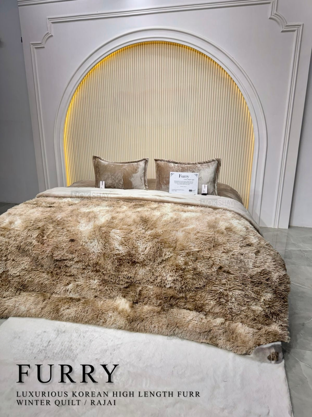 KOREAN FURR DOUBLE BED QUILT