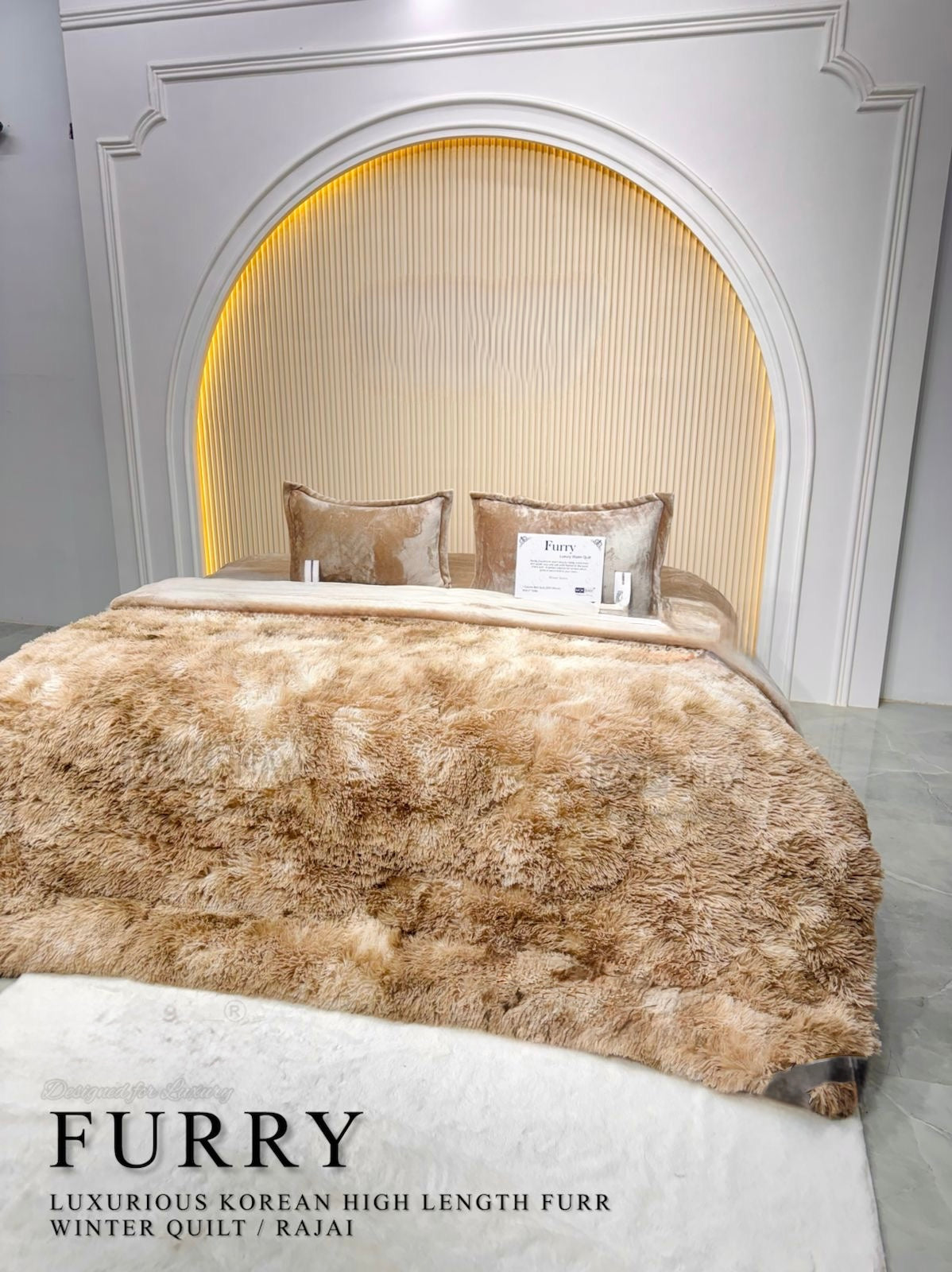 KOREAN FURR DOUBLE BED QUILT