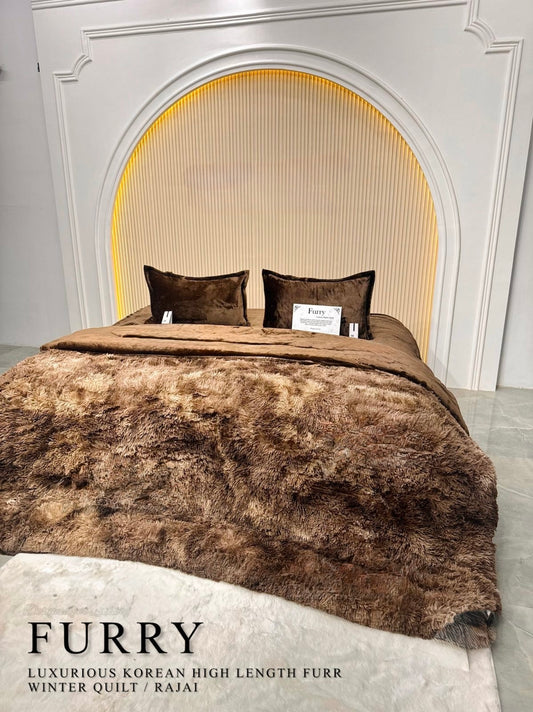 KOREAN FURR DOUBLE BED QUILT