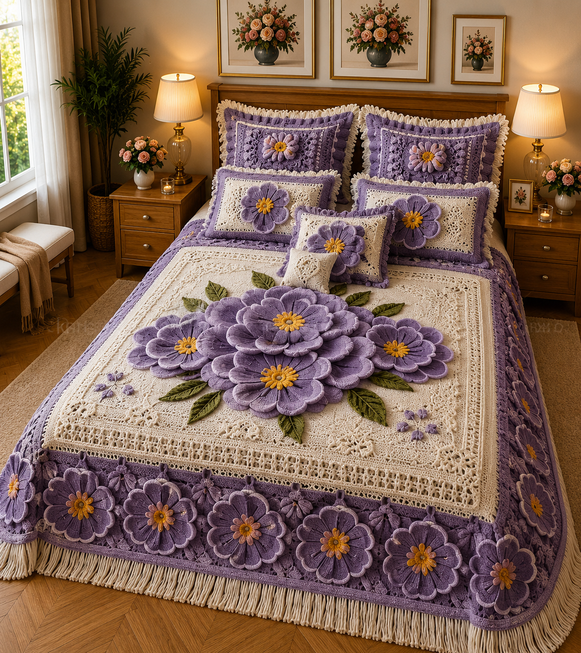 FAUX QUILTING EFFECTS DIGITAL PRINTS SUPERKING SIZE