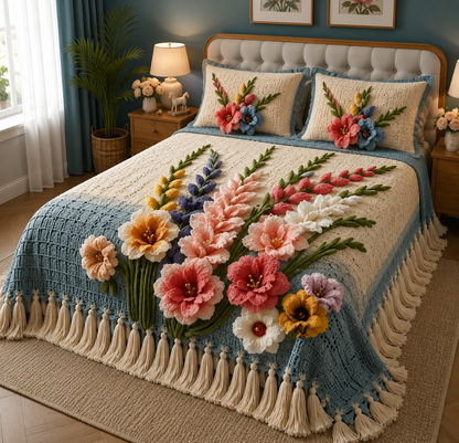 FAUX QUILTING EFFECTS DIGITAL PRINTS SUPERKING SIZE
